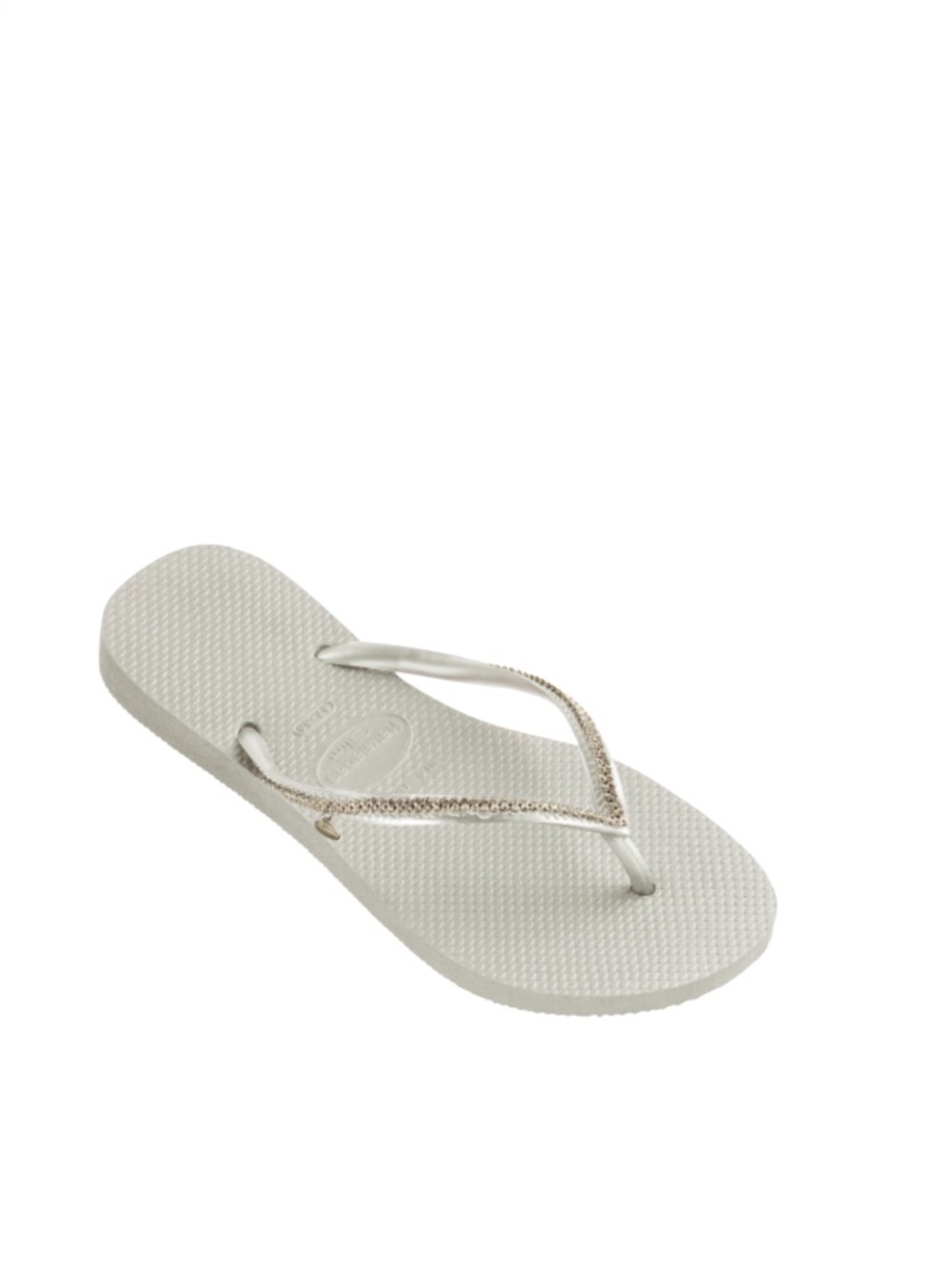 Havaianas NWT White Swarovski Crystal Embellished Flip Flops